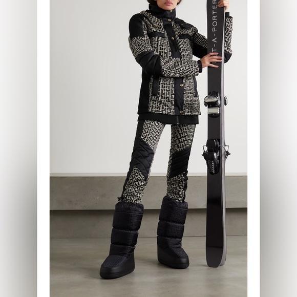 BALMAIN LIMITED EDITION quilted printed snow ski pants 36 NWT - Picture 8 of 15